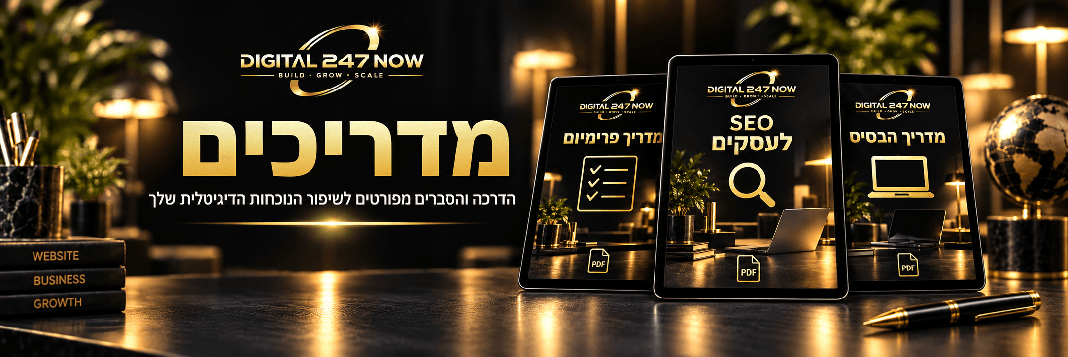 מדריכים והסברים מפורטים לשיפור הנוכחות הדיגיטלית